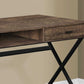 47" Taupe and Black With Two Drawers