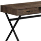 47" Taupe and Black With Two Drawers