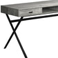 47" Taupe and Black With Two Drawers