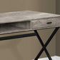 47" Taupe and Black With Two Drawers