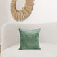 18" X 7" X 18" Transitional Green Solid Pillow Cover With Poly Insert