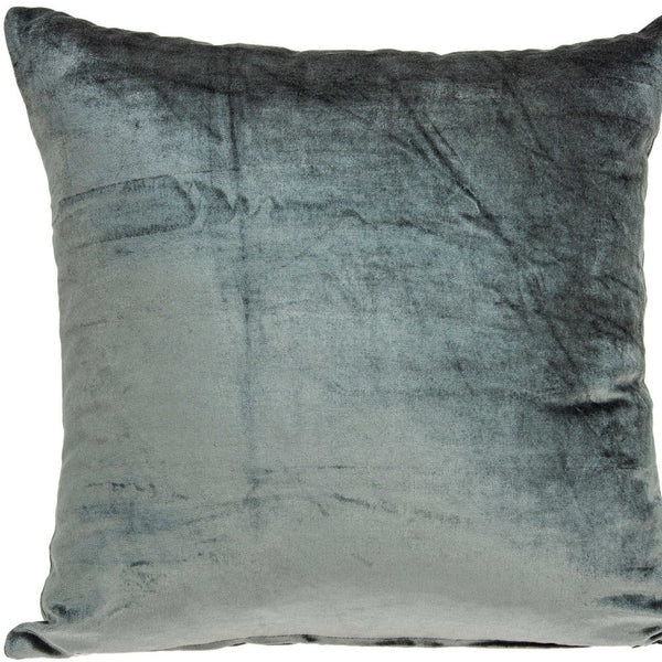 18 X 7 X 18 Transitional Charcoal Solid Pillow Cover With Poly Insert