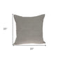 20" X 7" X 20" Transitional Gray Solid Pillow Cover With Poly Insert