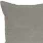 20" X 7" X 20" Transitional Gray Solid Pillow Cover With Poly Insert