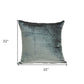 22" X 7" X 22" Transitional Charcoal Solid Pillow Cover With Poly Insert