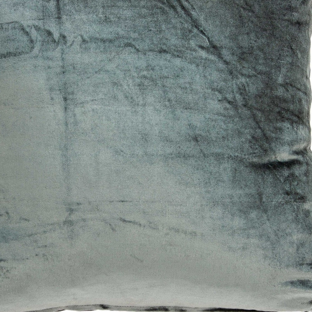 22" X 7" X 22" Transitional Charcoal Solid Pillow Cover With Poly Insert