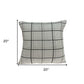 20" X 7" X 20" Transitional Gray  Pillow Cover With Poly Insert