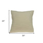 20" X 7" X 20" Beautiful Transitional Tan Pillow Cover With Poly Insert