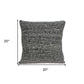 20" Charcoal Woven Cotton Blend Throw Pillow