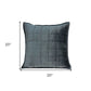 20" X 7" X 20" Transitional Charcoal Solid Quilted Pillow Cover With Poly Insert