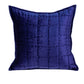 20" X 7" X 20" Transitional Royal Blue Quilted Pillow Cover With Poly Insert