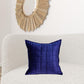 20" X 7" X 20" Transitional Royal Blue Quilted Pillow Cover With Poly Insert