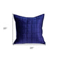 20" X 7" X 20" Transitional Royal Blue Quilted Pillow Cover With Poly Insert