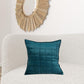 20" X 7" X 20" Transitional Teal Solid Quilted Pillow Cover With Poly Insert