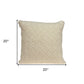 20" X 7" X 20" Transitional Beige Pillow Cover With Poly Insert