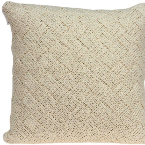 20 X 7 X 20 Transitional Beige Pillow Cover With Poly Insert