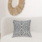 20" X 7" X 20" Gray And White Accent Pillow Cover With Poly Insert