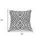 20" X 7" X 20" Gray And White Accent Pillow Cover With Poly Insert