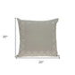 20" X 7" X 20" Decorative Transitional Beige Pillow Cover With Poly Insert