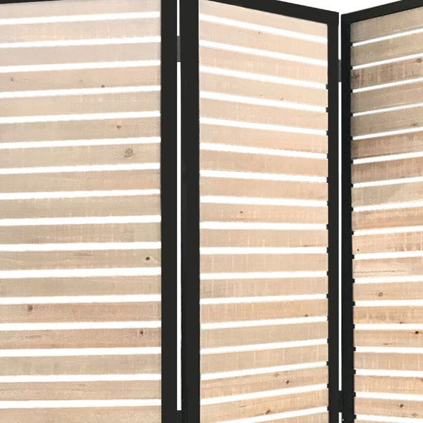 41 X 1.5 X 67 Natural Brown Wood And Metal  Screen