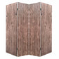 84 X 2 X 84 Brown 4 Panel Wood Woodland - Screen