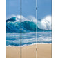 48 X 1 X 72 Multicolor Canvas Surf's Up - 3 Panel Screen