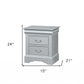 24" Platinum Two Drawers Nightstand