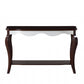 17" X 48" X 30" Walnut White Wood Sofa Table