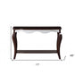 17" X 48" X 30" Walnut White Wood Sofa Table