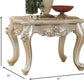 24" Champagne Faux Marble End Table