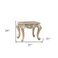 24" Champagne Faux Marble End Table