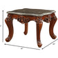 25" Walnut Faux Marble Square End Table