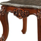 25" Walnut Faux Marble Square End Table