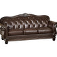 37" Espresso Top Grain Leather Sofa