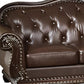 37" Espresso Top Grain Leather Sofa