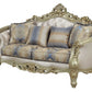 78" Gold Floral Loveseat and Toss Pillows