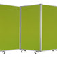 Green Rolling Three Panel Room Divider Screen