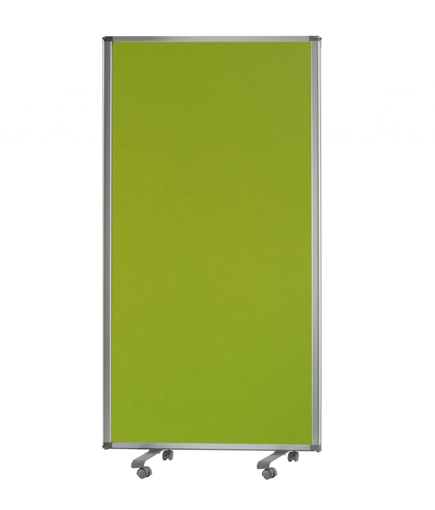 Green Rolling Three Panel Room Divider Screen