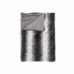 50" X 70" Gray and White Faux Fur Striped Plush Throw Blanket