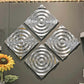 12" X 12" Silver Metallic Buffed Aluminum Abstract Wall Decor