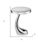 21" Silver Aluminum Round End Table