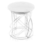 21" White Marble Round End Tables