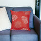 18" Square Red Coral Reef Decorative Throw Pillow Cover