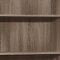 71" Taupe Wood Adjustable Bookcase