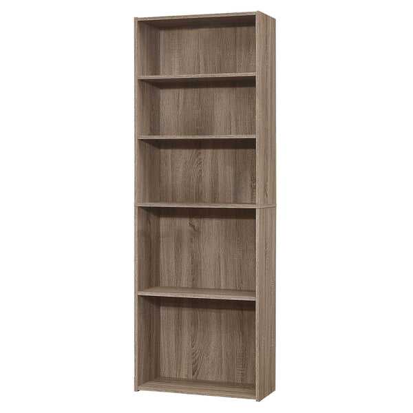 71 Taupe Wood Adjustable Bookcase