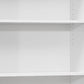 71" White Wood Adjustable Bookcase