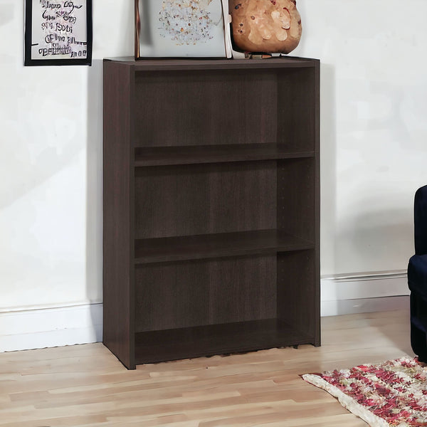 36 Brown Wood Adjustable Bookcase