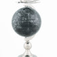 10" X 8.5" X 18" Airplane On Globe With Brass Stand