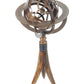 5.5" X 5.5" X 12" Brass Armillary On Horn Stand