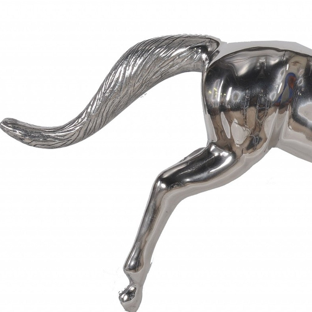 Large Silver Horse Statue